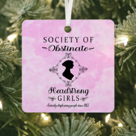 頑固な頭髪の女の子のクリスマス協会 メタルオーナメント