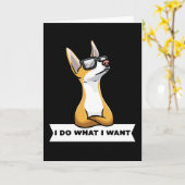 頑固ポデンコ犬 カード (黄色い花)