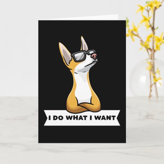 頑固ポデンコ犬 カード (黄色い花)