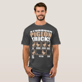 頑固鳩トリックハト愛好家デザイン Tシャツ (正面フル)