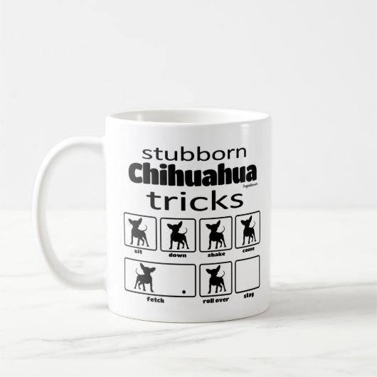 頑固Chihuahuaトリック コーヒーマグカップ (左)