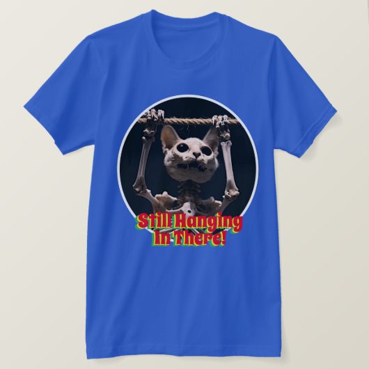 頑張ってるネコ Tシャツ (デザイン正面)