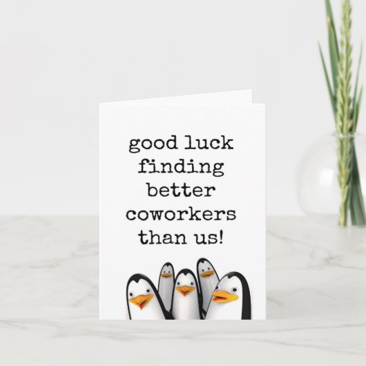 頑張って良い同僚を見つける離れと仕事 カード (正面)