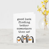頑張って良い同僚を見つける離れと仕事 カード (黄色い花)