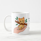 頑張って!主があなたを支えてくれます! コーヒーマグカップ (左)