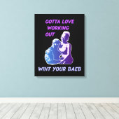 頑張るのが大好き キャンバスプリント (インサイチュ (ウッドフロア))