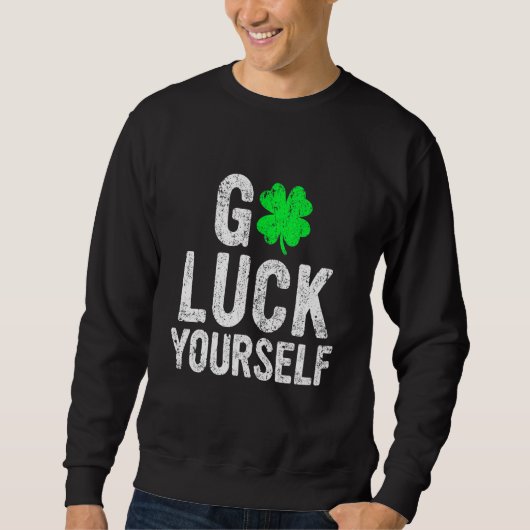 頑張れ自おもしろい身St patty's dayヴィンテージアイリス スウェットシャツ (正面)