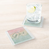 頑張れ ガラスコースター (アングル)