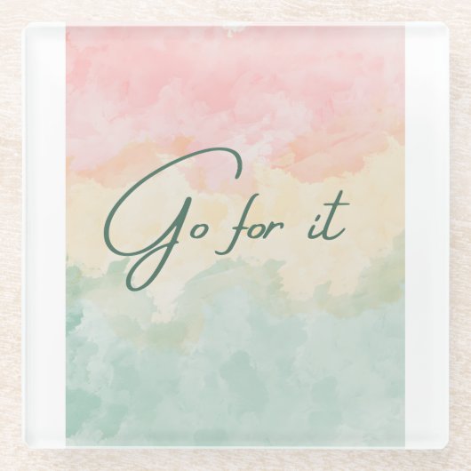 頑張れ ガラスコースター (正面)