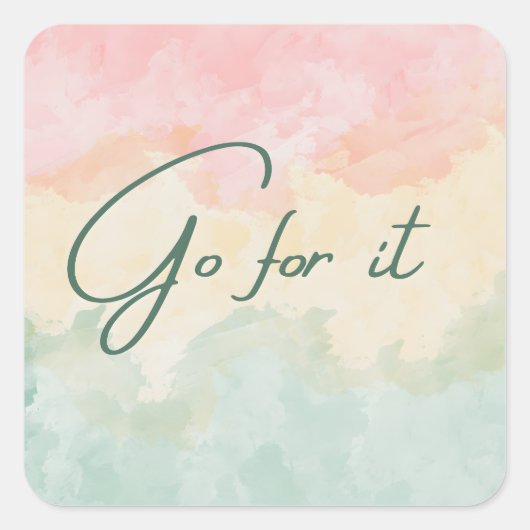 頑張れ スクエアシール (正面)