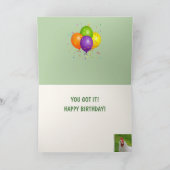 頑張れ!チキンアンドルースター誕生日 カード (内部)