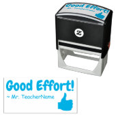 「頑張れ！」+先生名ラバースタンプ セルフインキングスタンプ (インサイチュ)