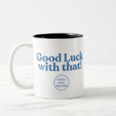 頑張れ！PullupsPastaPolitics ツートーンマグカップ (左)