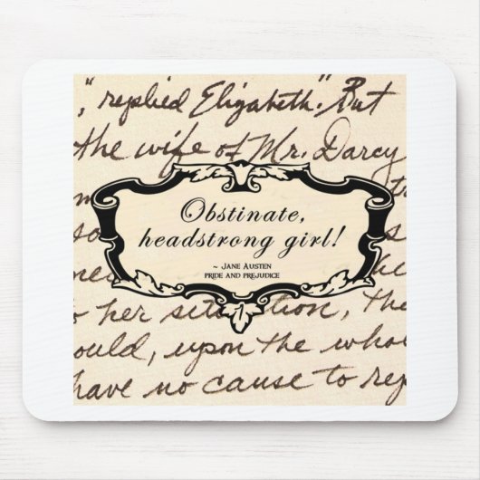 頑強で、頑固な女の子! マウスパッド (正面)