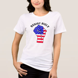 頑強に抵抗する アンチトランプ トライブレンドTシャツ
