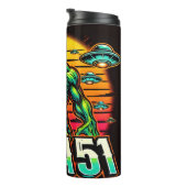 領はっきりした域51エイリアンデザイン タンブラー (回転右)