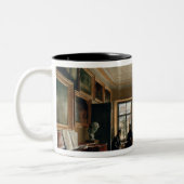 領主の邸宅のインテリア、1830年代 ツートーンマグカップ (左)