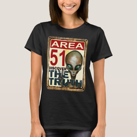 領域51真実を発見宇宙エイリアン外来 Tシャツ (正面)