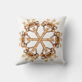 頚部雪片のリバーシブルの枕 クッション (裏面)