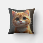 頬が膨らんだ猫のクッション クッション (裏面)