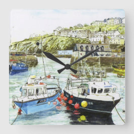 「頬への頬」の時計 スクエア壁時計