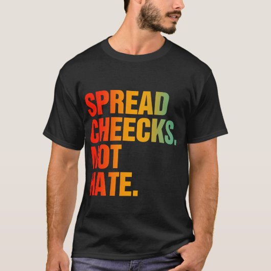 頬を広げて憎めない Tシャツ (正面)
