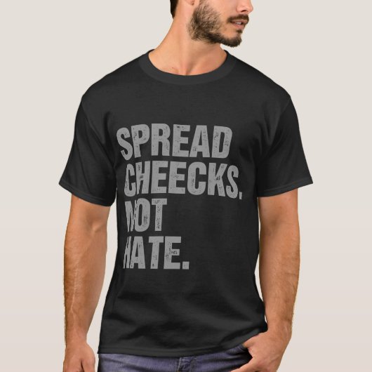 頬を広げて憎めない Tシャツ (正面)