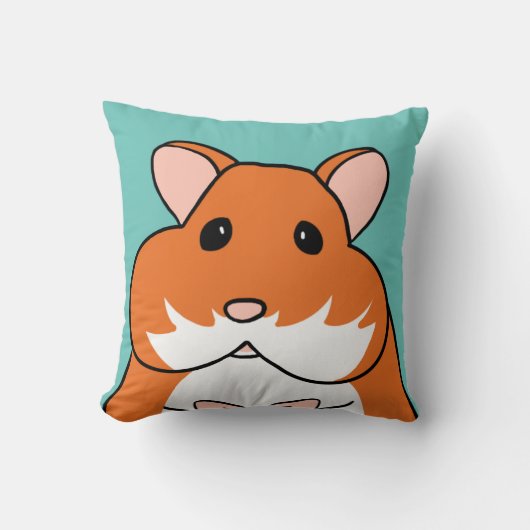 頬を持つハ詰まったムスター クッション (正面)