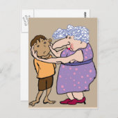 頬を絞る ポストカード (正面/裏面)