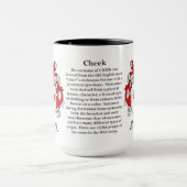 頬家族の紋章付き外衣 マグカップ (中央)