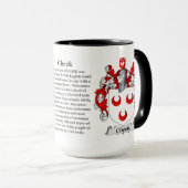 頬家族の紋章付き外衣 マグカップ (正面右)