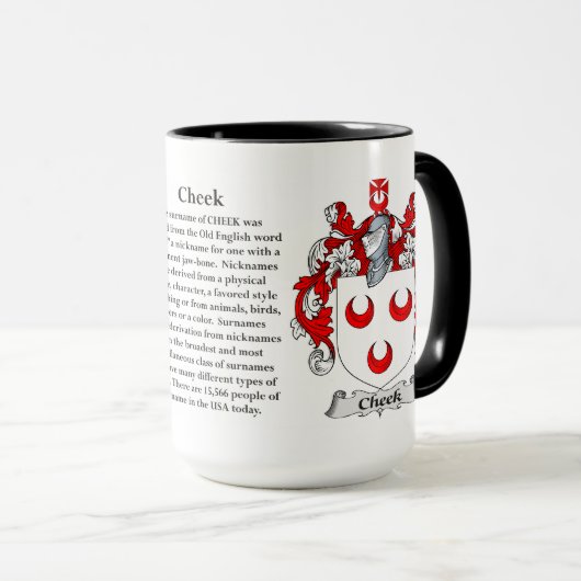 頬家族の紋章付き外衣 マグカップ (正面右)
