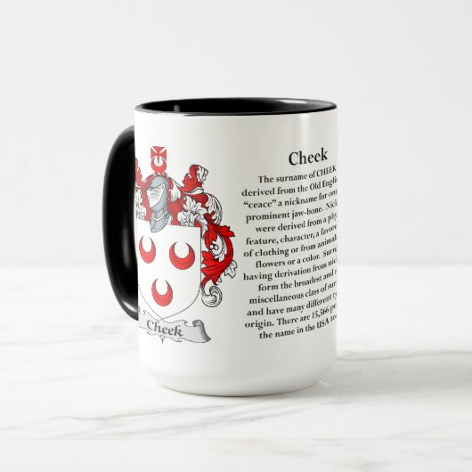 頬家族の紋章付き外衣 マグカップ (正面左)