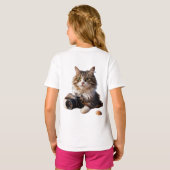 頬髭のある雄猫 Tシャツ (裏面フル)