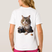 頬髭のある雄猫 Tシャツ (裏面)