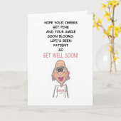 頬 カード (黄色い花)