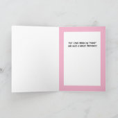 頭おもしろいの誕生日カードの曲 カード (内部)