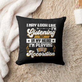 頭おもしろい聞の中で私はアコーディオン遊だ クッション