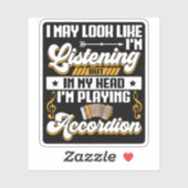 頭おもしろい聞の中で私はアコーディオン遊だ シール (シート)