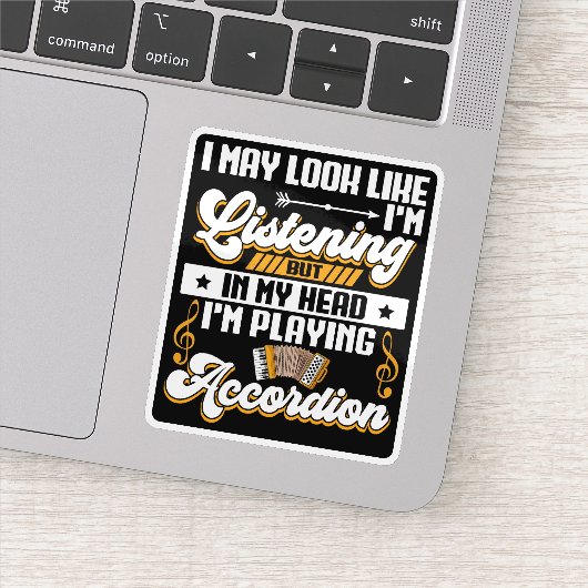 頭おもしろい聞の中で私はアコーディオン遊だ シール (詳細)