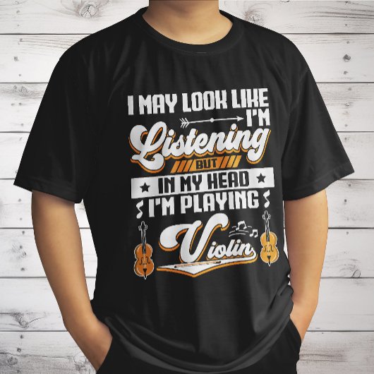 頭おもしろい聞中で俺はバイオリン遊だ Tシャツ