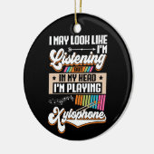 頭おもしろい聞中に私のキシロ遊ホン セラミックオーナメント (左)