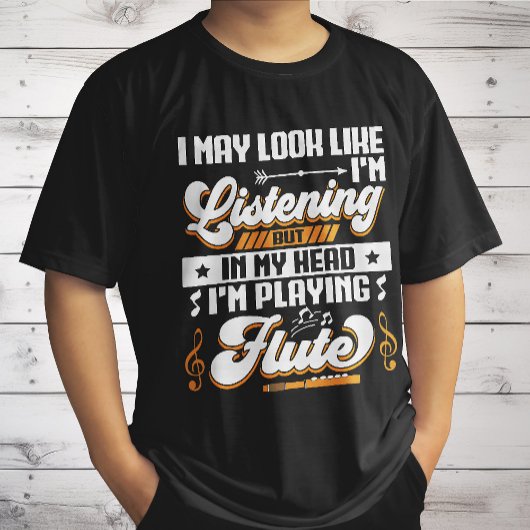 頭おもしろい聞中は俺の笛遊だ Tシャツ