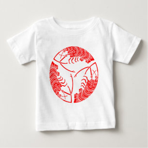 頭から尾へとげのある3つのロブスター ベビーTシャツ