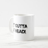 頭から離れる コーヒーマグカップ (正面左)