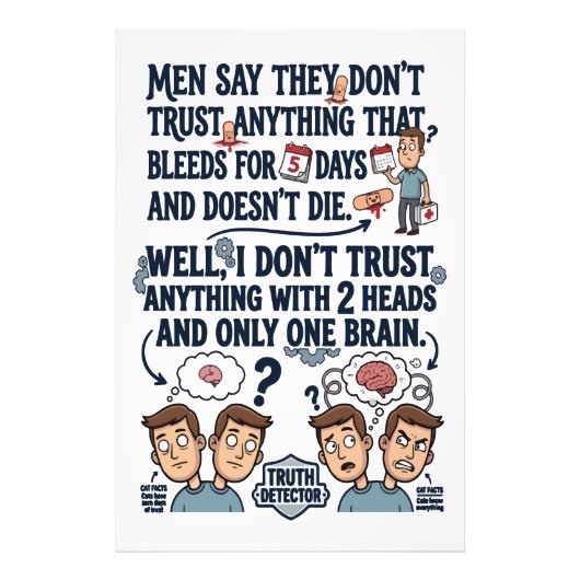 頭が二つで脳みそが一つなんて信用ならない フォトプリント (正面)