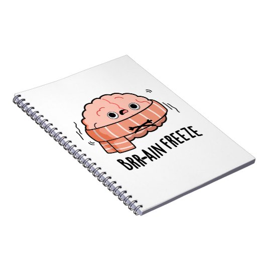 頭が凍った面白い生物学解剖学のしゃれ ノートブック (右側)