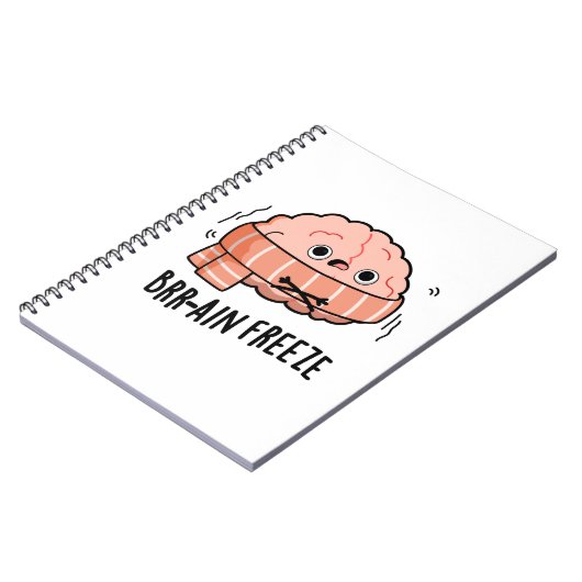 頭が凍った面白い生物学解剖学のしゃれ ノートブック (左側)