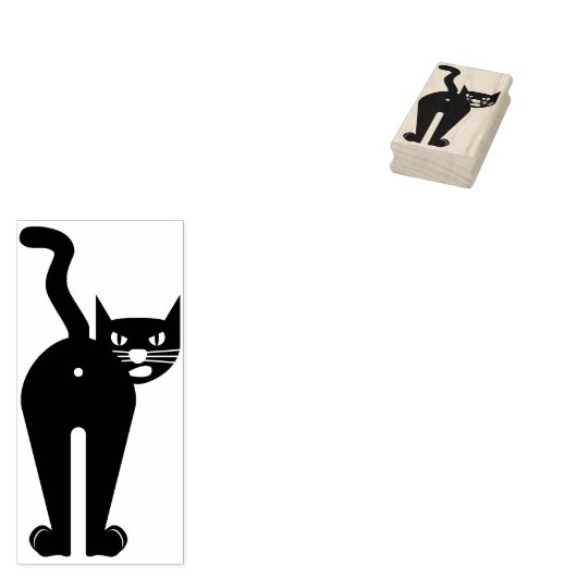 頭が切れるお尻猫スタンプ ラバースタンプ (押印)