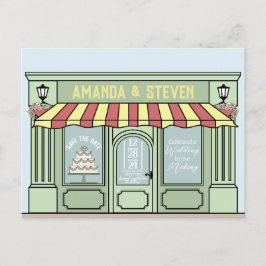 頭が切れるかわいいカフェをテーマに日付デザインを保存 ポストカード